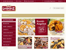 Tablet Screenshot of lambertz-shop.de